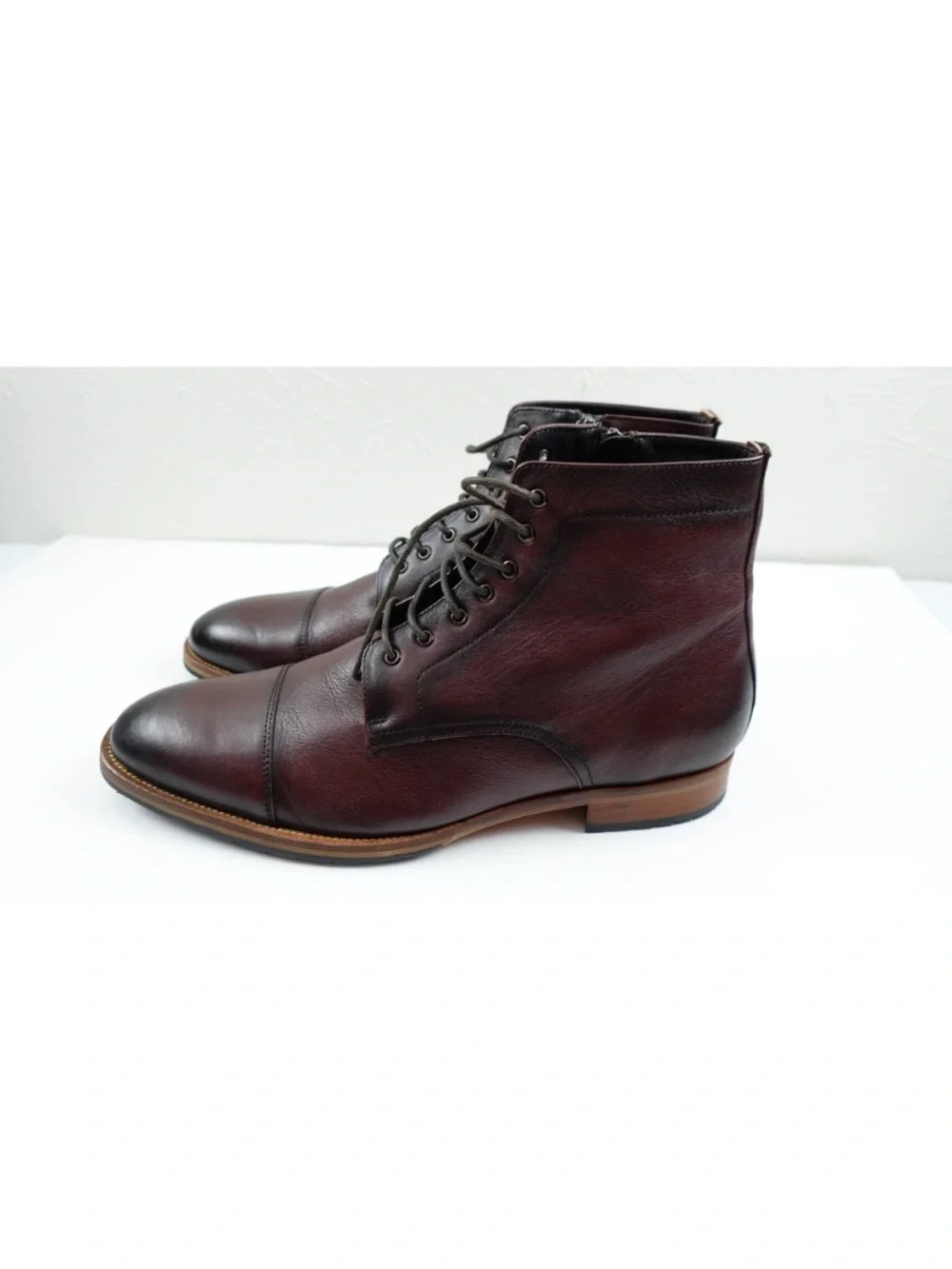 Men's Leather DOCKORIO  Boots in Deep Burgundy
